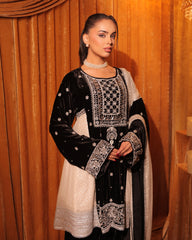 Black&White Velvet Suit