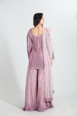 Mahreen — Embellished Net Sharara Set