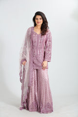 Mahreen — Embellished Net Sharara Set