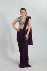 Naaz Hand-Embroidered Drape Saree