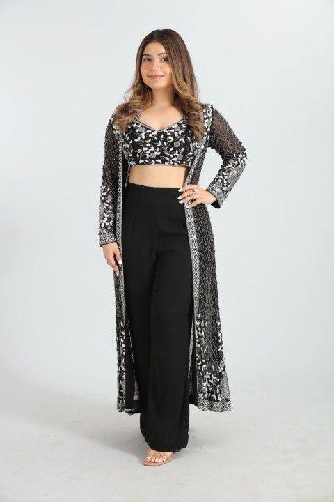 Raisa  Hand-Embroidered Jacket Set