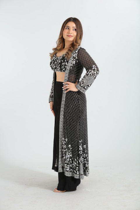 Raisa  Hand-Embroidered Jacket Set