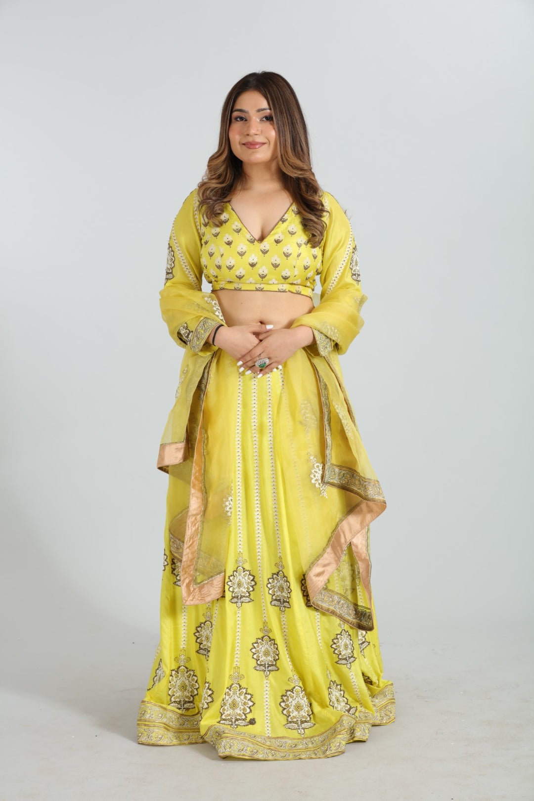 Aaliyah — Silk Block Printed Lehenga Set