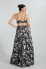 Amaira  Printed Satin Lehenga Set