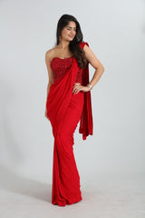 Zehra  Hand embroidered corset saree