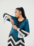 Dark Blue Hand Embroidered Kurta Set