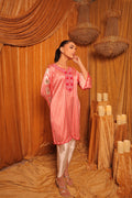 Red and White Stripes Kurta Set