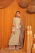 Green & Grey Block Print with Hand Embroidery Kurta Set