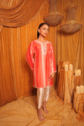 Coral Stripes Kurta Set