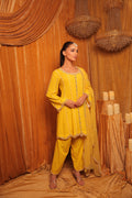 Sunshine Yellow Mirror Work Kurta Set