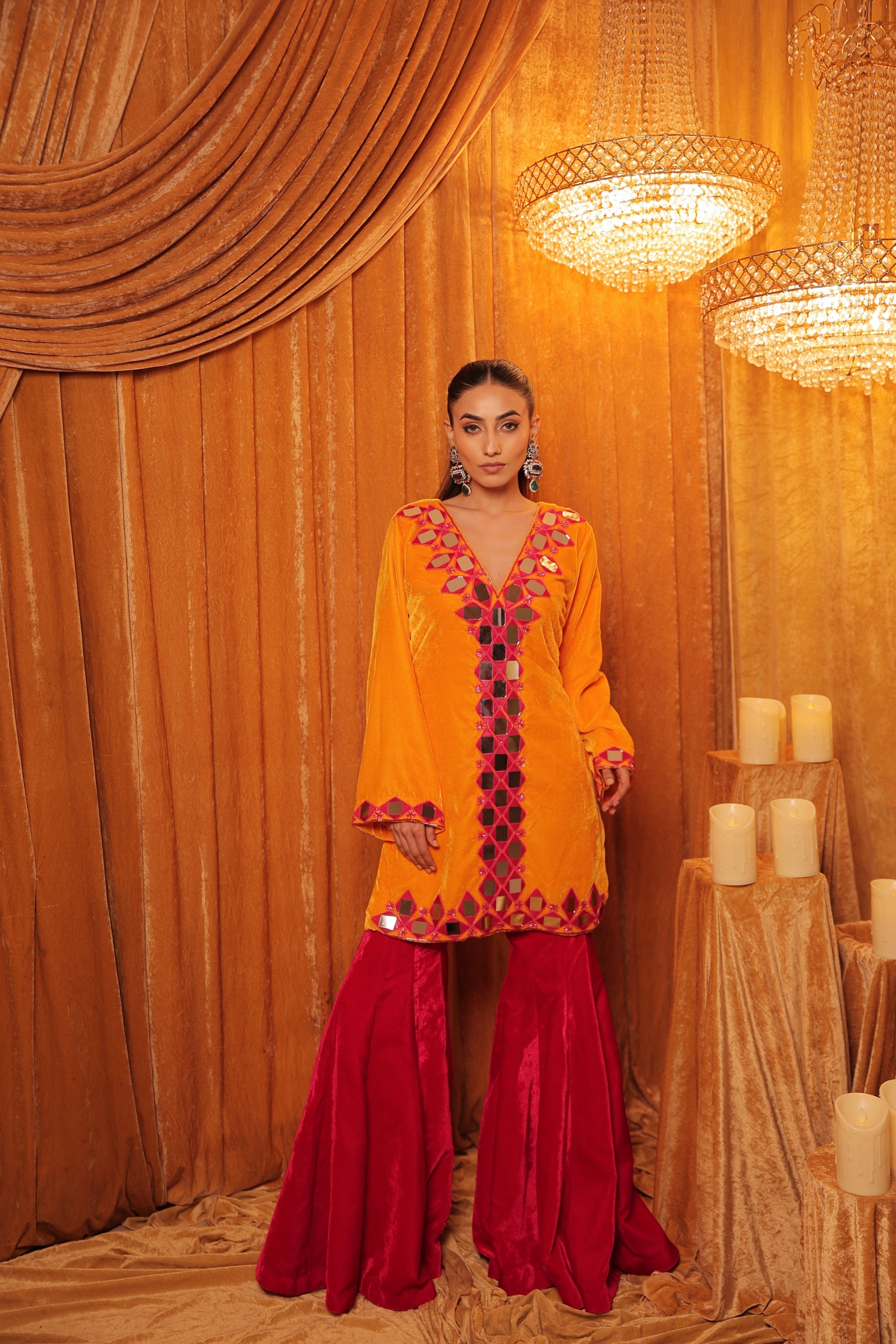 Velvet Yellow&Orange