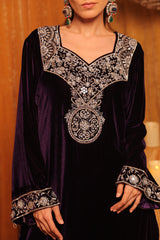 Pure Velvet Black Embroidered