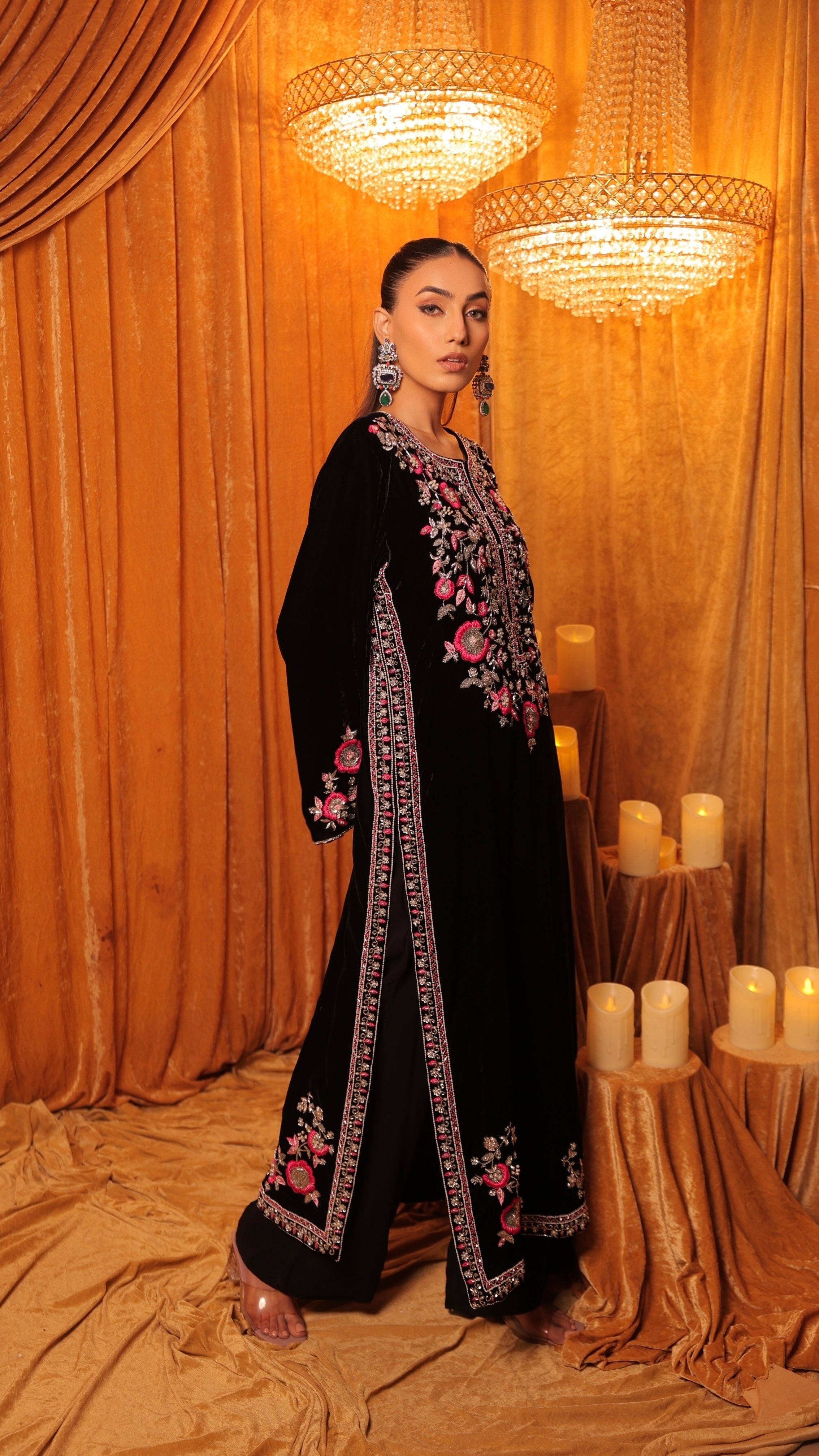Black full length kurta