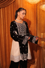 Black&White Velvet Suit