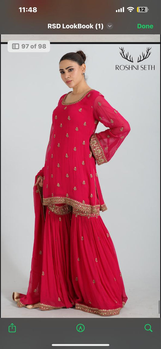 Zareen — Zari Sharara Set