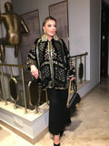 Hand embroidered velvet cape