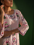Rose and Fuchsia Hand Embroidered Salwar Set