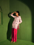 Rose and Fuchsia Hand Embroidered Salwar Set - view 3