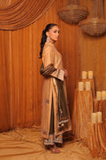 Brown Block Print with Hand Embroidery Kurta Set